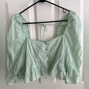 ZARA LONG SLEEVE CROP TOP